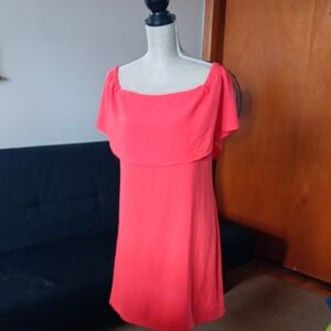 Charles Henry Pink Blouse with Short Sleeves and Flowing Silhouette